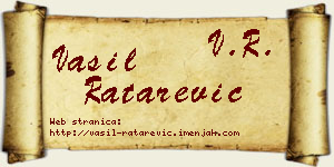 Vasil Ratarević vizit kartica